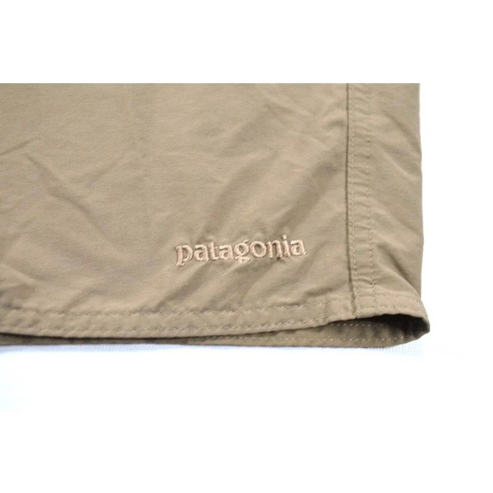 Patagonia Nylon Blend Shorts Mens 40 Beige Walk Drawstring Canoe Kayaking Hiking